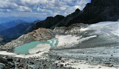 il piccolo ghiacciaio attraversato