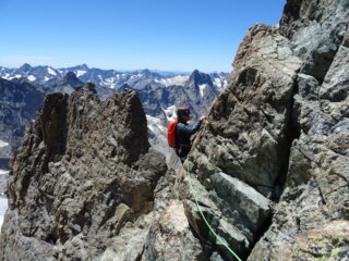 Il traverso dopo la doppia per tornare alla forcella