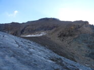 Condizioni del ghiacciaio: prima parte in ghiaccio, seconda parte già coperta