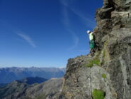 Paretina iniziale sul torrione sommitale
