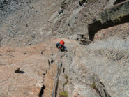 La fessura finale di L1: roccia da sogno