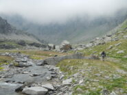 la risalita del ripiano dove scorre il Rio Clapier