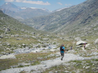 la discesa nel lungo Vallon de Savine