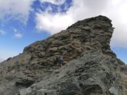 in salita verso la Punta Nord