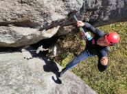 Gian durante i lavori di disgaggio di un grosso monolite...