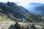 il lago di Fond dal Colle del Paramont