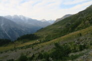 vista verso Gran Paradiso, Ciarforon e Monciair da sopra Orvieille