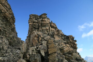 in salita lungo la cresta