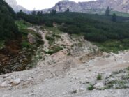 Il punto in cui il sentiero 14 devia a sx