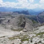 La Cima Piccola durante la discesa dalla Cima Orientale di Puez