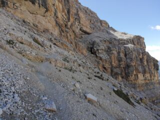 Tratto attrezzato per la cima