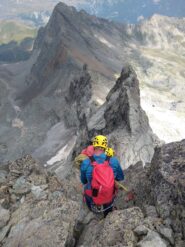 dalla cima ancoraggio della prima doppia
