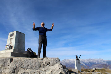 Sulla cima del Matajur