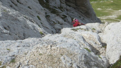 Discesa per la via Normale da Nord (via Abate-Acitelli)