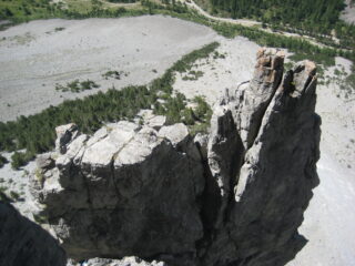 La terrazza dove si fa la doppia alla forcella.