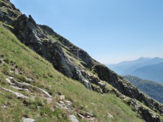 Pendio delle Schegge percorso sul lato Vigezzino
