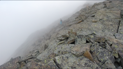 L'attacco alla Via Normale (SW) di Punta Caprera