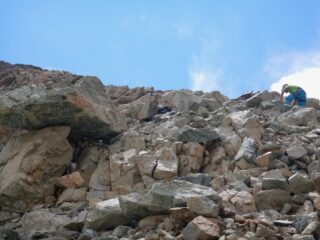 Salendo su Punta Fiume