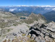 Dalla Vetta il Lago Cornuto e il vallone che sale al Colle Fricolla dal Crest (Pont Boset)