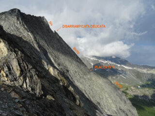 La cresta vista dal colletto di discesa