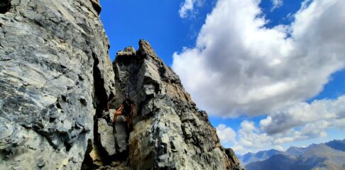 Passaggio in discesa appena sotto il col des Portes