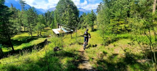 Sul single track che taglia i tornanti