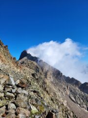 Paganini ed Argentera che fuma dal passo della forchetta 