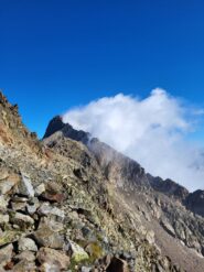 Paganini ed Argentera che fuma dal passo della forchetta 
