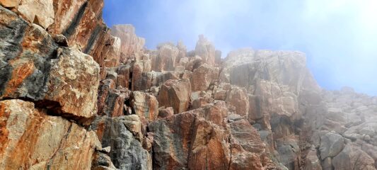 Le caratteristiche rocce della parte alta
