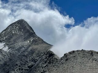 La cresta parzialmente ciclabile prima dell'impennata finale