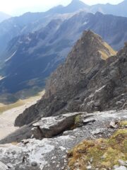 Un’insolita vista del Creton du Midi senza la sua grande placca rocciosa