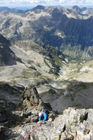 L'uscita della vena di quarzo verticale