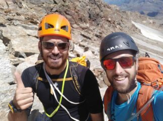I 2 soci della cordata su roccia