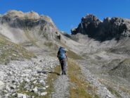 il tratto quasi pianeggiante verso l'attacco al Monte Oserot 