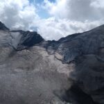 Ghiacciaio del Trajo sotto il colle della Nera