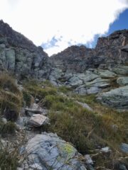 Verso il canalino attrezzato 