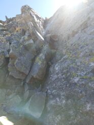 Passaggio non esposto 10 metri prima della cima