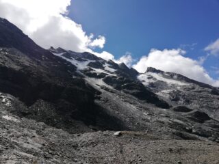 Condizioni del ghiacciai sopra il bivacco