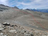 Dal colle risalire attraverso gli impianti per l'Ouille Noire