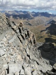 Parte finale del canale da cui sale la normale