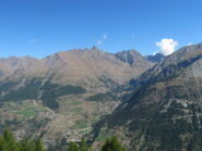 verso il vallone del Grauson, con la P.ta Garin e la P.ta di Leppe