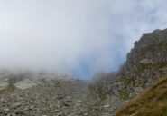 Ripida rampa finale per raggiungere il colletto del Monte Marzo 