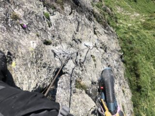 La prima lunghezza vista dall'alto