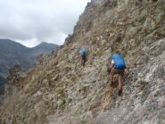 il tratto più impervio,attrezzato con corde 