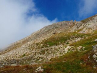 la cima del Tibert  dalla quota 2500