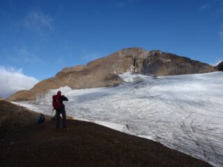 La cima e il ghiacciaio del Gries