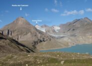 vista su Punta dei Camosci e Corno Cieco, salite ieri