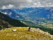 Inizio discesa sotto la cima.