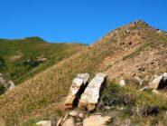 L'erbosa Cima di Rondo dalla Bocchetta di Cevia.