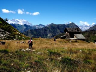 Lo splendido pianoro dell'Alpe Cevia.